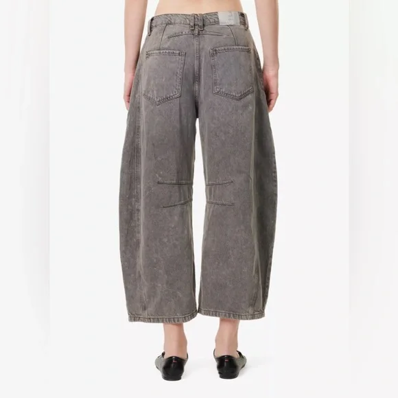 WE THE FREE Good Luck Five-Pockets Balloon-Leg Mid-Rise Denim-Blend Jeans sz 30